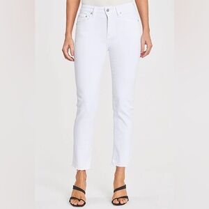 Pistola White Frayed Monroe Cigarette Jeans - 26